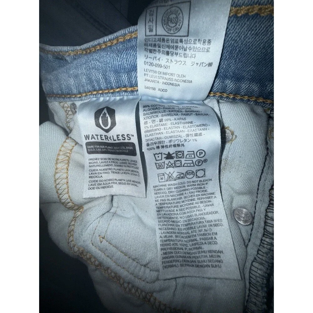 Levi’s 511 Men’s Jeans W31 Light Wash Slim Fit Stretch Denim Distressed
